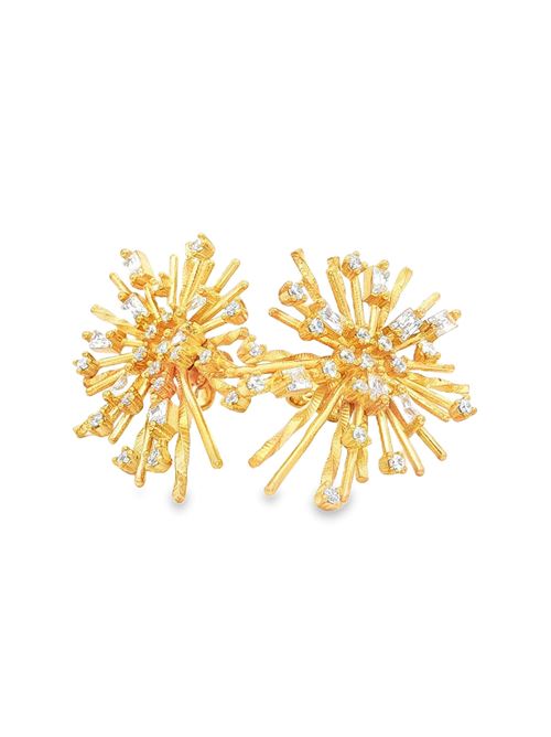 Orecchini a forma di fuoco d'artificio in cristallo dorato GOCCIAZZURRA JEWELS | ORFIREWORKOROCRYSTAL